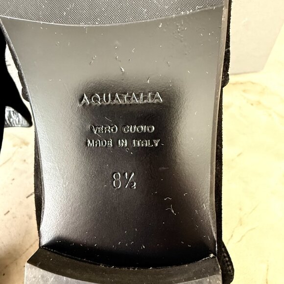 AQUATALIA Revy Loafer Black Suede Size 8.5 - Picture 6 of 7